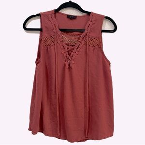 Lightweight copper rayon bohemian tank Women’s M